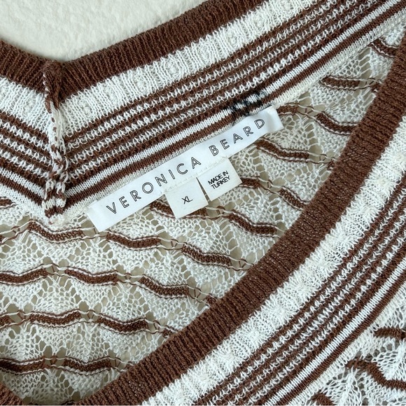 Veronica Beard Zinya V-Neck Sweater, Size XL - Picture 3 of 11
